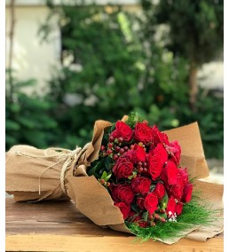 25'li Kırmızı Gül Buketi